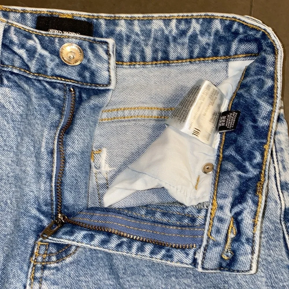 Vero Moda Denim 25/32 High Rise Crop Ankle Washout Distress Jeans - Picture 9 of 14